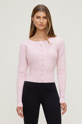 Sara Ribbed Cinch Hem Cardigan