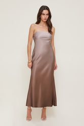 Satin Maxi Tube Dress
