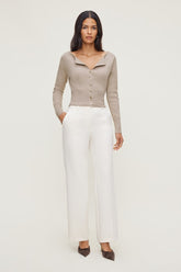 Pintuck Straight Leg Pants
