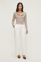 Pintuck Straight Leg Pants