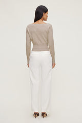 Pintuck Straight Leg Pants