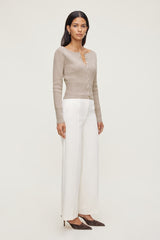 Pintuck Straight Leg Pants