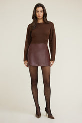 Kylie Faux Leather Mini Skirt