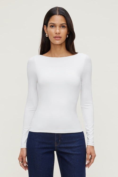 Nola Jacquard Long Sleeve Top
