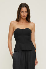 Peplum Bustier Top
