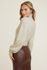 Ellora Cropped Turtleneck Sweater