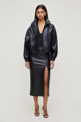 Marlow Faux Leather Midi Skirt