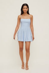Ivory Linen Mini Dress