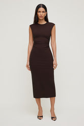 Crewneck Ponte Midi Dress