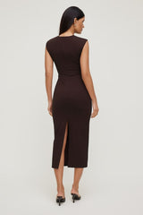 Crewneck Ponte Midi Dress