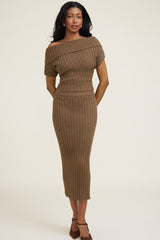 Ribbed Bodycon Maxi Skirt