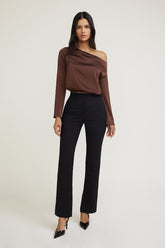 Off Shoulder Satin Blouse