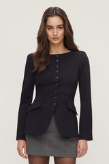 Boat Neck Ponte Blazer