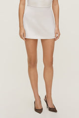 Fitted Satin Mini Skirt