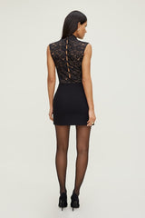 Mock Neck Lace Bodysuit