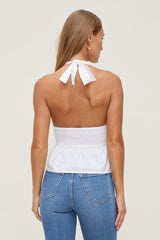 Gemma Poplin Halter Top