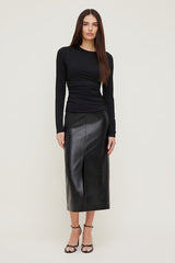 Draped Long Sleeve Top