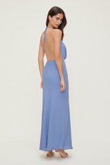 Floral Plunge Cowl Neck Maxi Dress