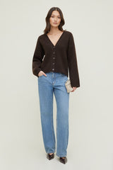 Relaxed V Neck Cardigan