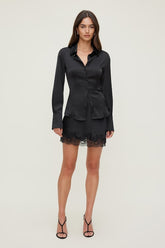 Alli Lace Satin Mini Skirt