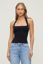 Square Neck Halter Sweater