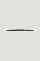 Oval Skinny Faux Leather Belt