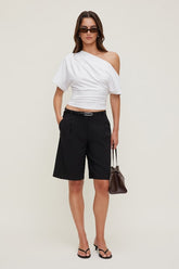 Mid Rise Bermuda Shorts
