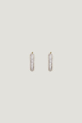 U Shaped Pavé Hoop Earrings