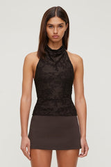 Jacquard Halter Top