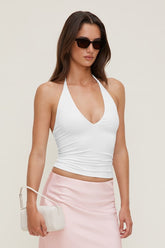 Sculpt Plunge Halter Top