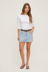 Gia Denim Mini Skort