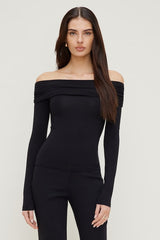 Off Shoulder Long Sleeve Top