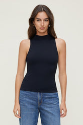Sculpt Mock Neck Tank Top