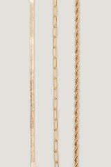 3-Pack Mixed Chain Necklaces