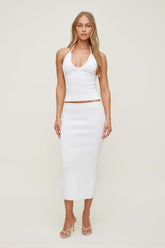 Scallop Trim Maxi Skirt