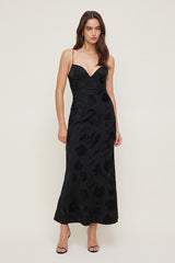 Jacquard Bustier Maxi Dress