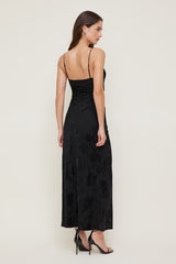 Jacquard Bustier Maxi Dress