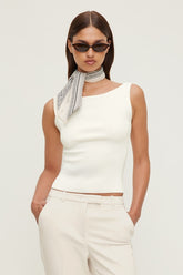 Boat Neck Sweater Tank Top