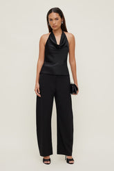 Mid Rise Barrel Leg Pants