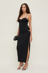Peekaboo Bustier Maxi Dress