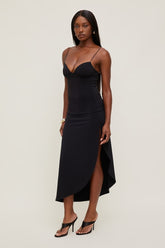 Sculpt Slit Midi Skirt