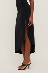 Sculpt Slit Midi Skirt