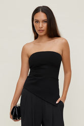 Asymmetric Ponte Tube Top