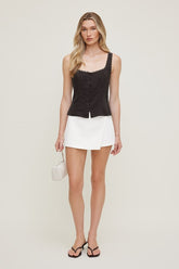 Penny Asymmetric Mini Skort