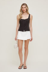 Penny Asymmetric Mini Skort