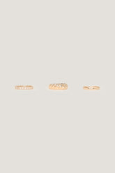3-Pack Eternity & Twisted Rings