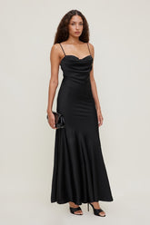 Bustier Satin Maxi Dress