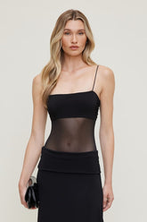 Bandeau Sheer Mesh Bodysuit