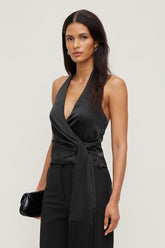 Fringe Satin Top