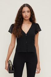 Flutter Sleeve Blouse